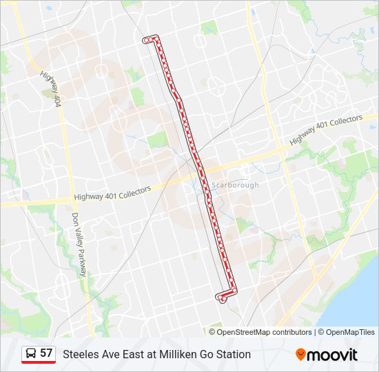 57 Bus Line Map