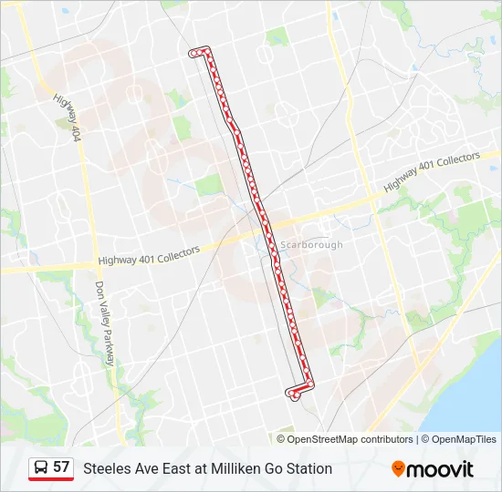 57 Bus Line Map