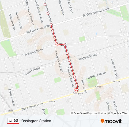 63 Bus Line Map