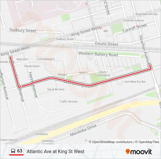 63 Bus Line Map
