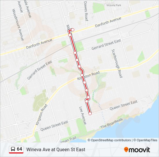64 Bus Line Map