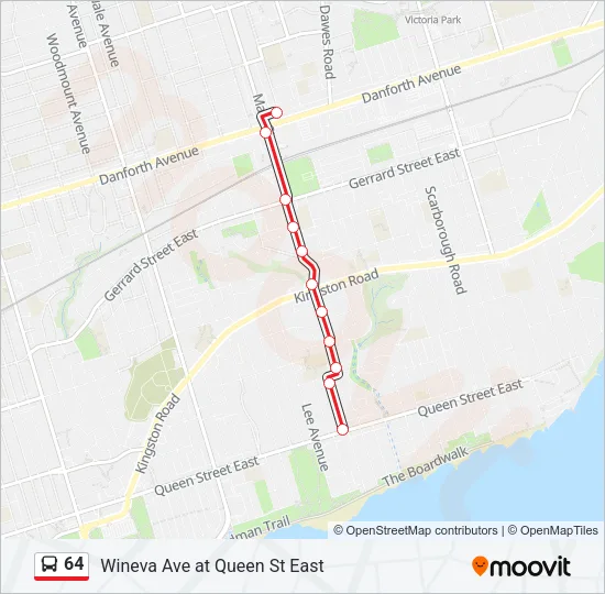 64 Bus Line Map