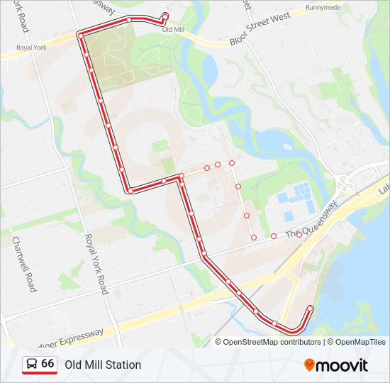 66 bus Line Map