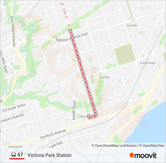 67 Bus Line Map