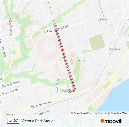 67 Bus Line Map