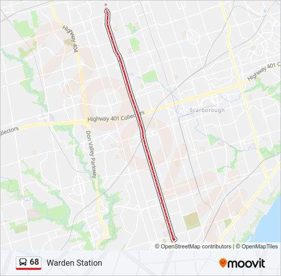 68 Bus Line Map