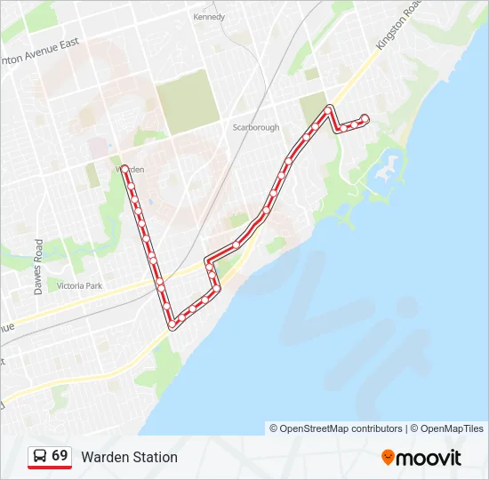 69 Bus Line Map