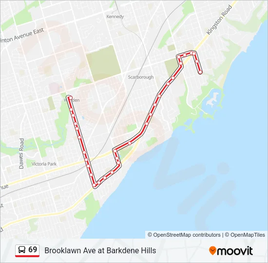 69 Bus Line Map