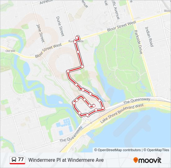 77 Bus Line Map