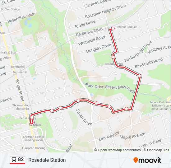 82 Bus Line Map