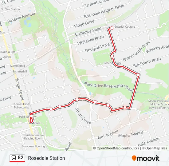 82 Bus Line Map