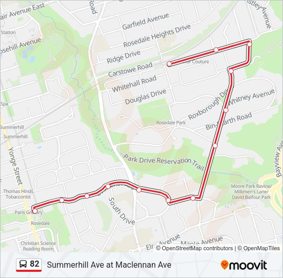 82 Bus Line Map