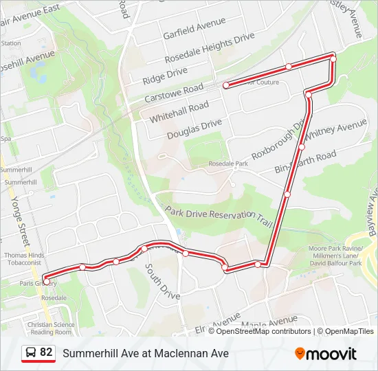 82 Bus Line Map