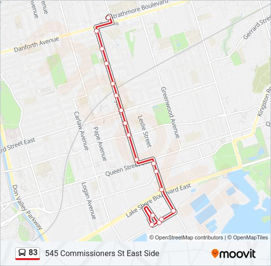 83 Bus Line Map