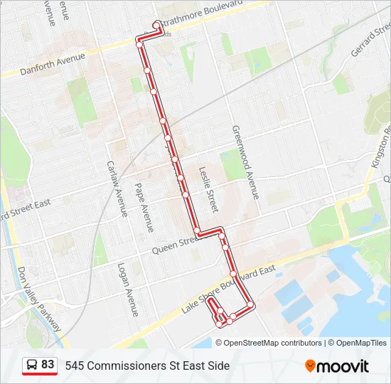 83 Bus Line Map