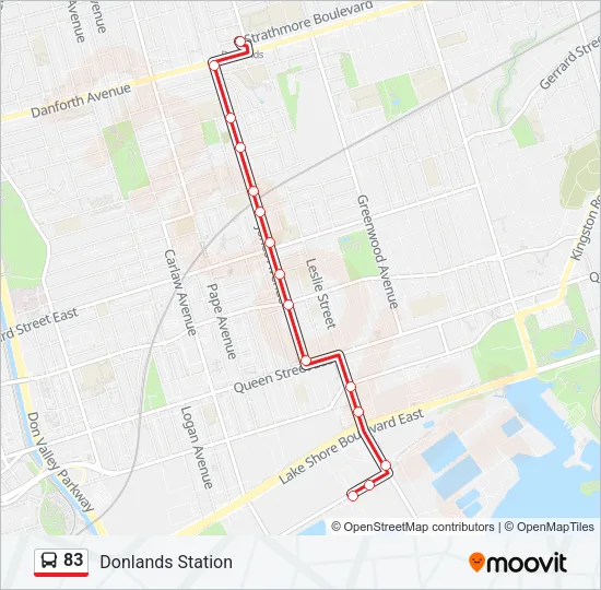 83 Bus Line Map