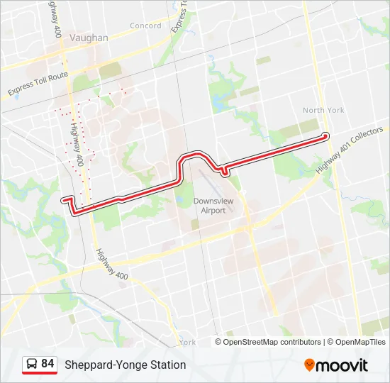 84 Bus Line Map