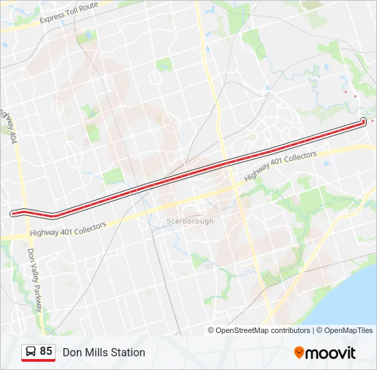 85 Bus Line Map