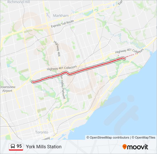 95 Bus Line Map