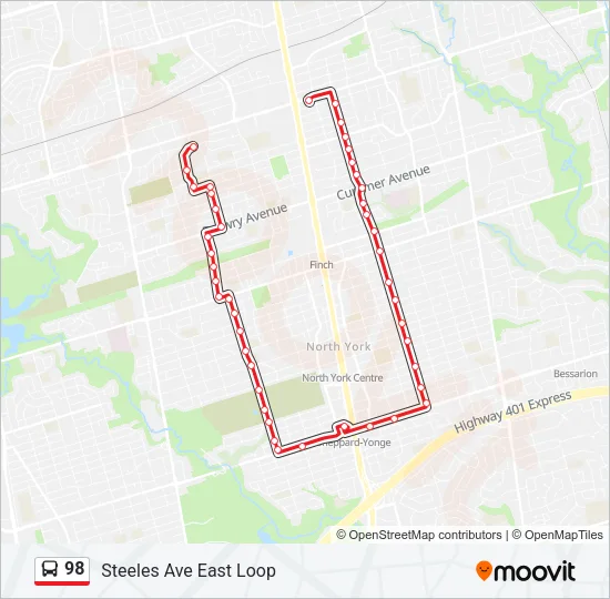 98 Bus Line Map