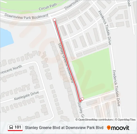 101 Bus Line Map