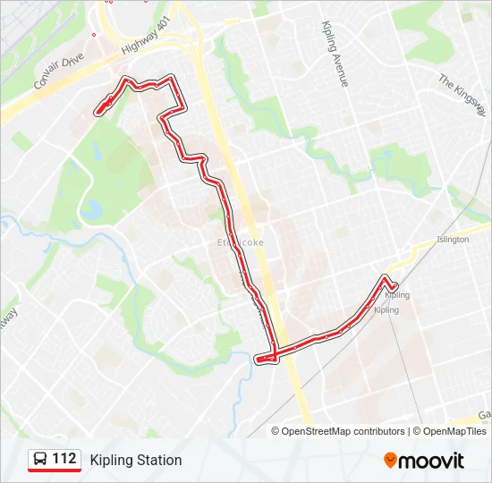 112 Bus Line Map