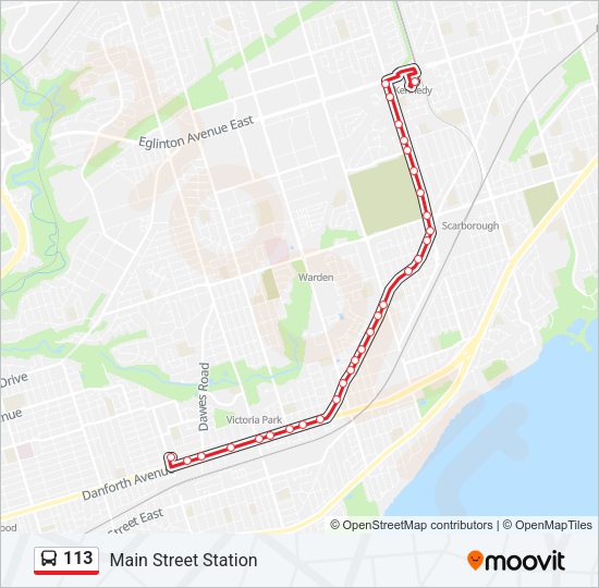 113 Bus Line Map