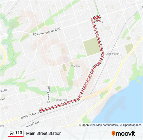 113 Bus Line Map