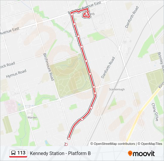 113 Bus Line Map