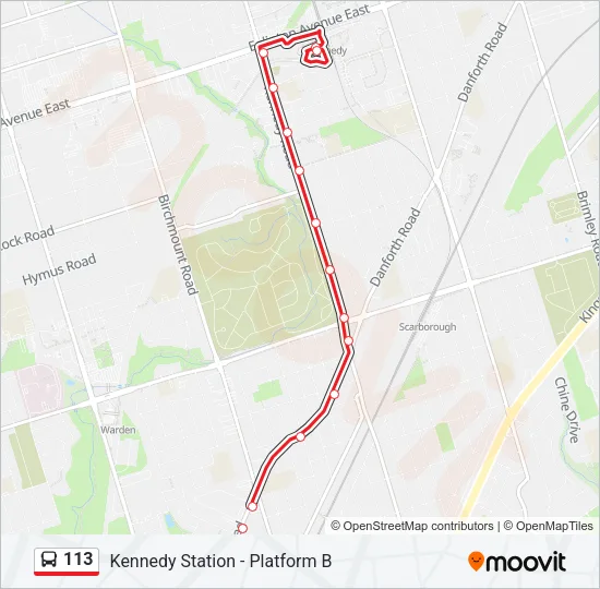 113 Bus Line Map