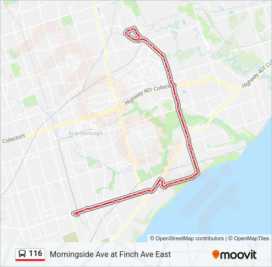 116 Bus Line Map