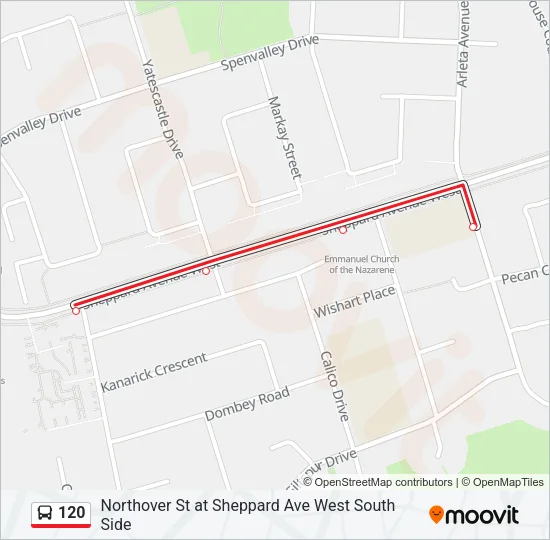 120 Bus Line Map
