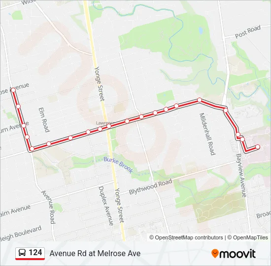 124 Bus Line Map