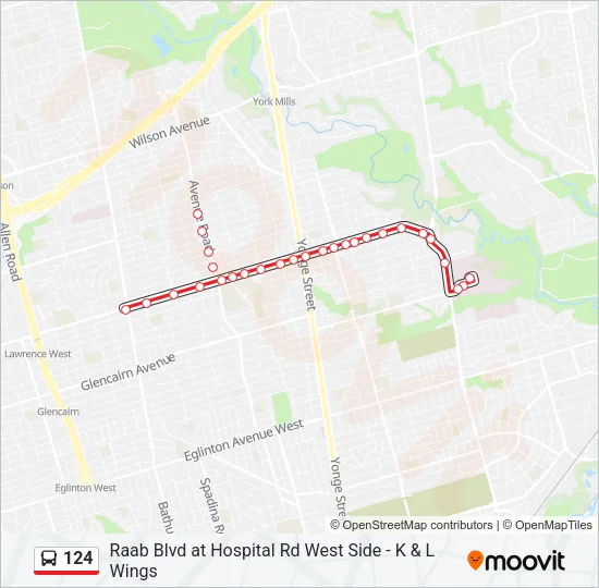 124 Bus Line Map