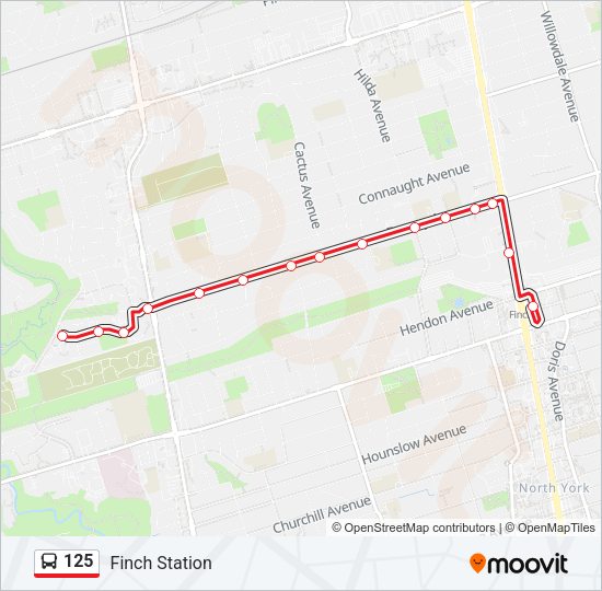 125 Bus Line Map