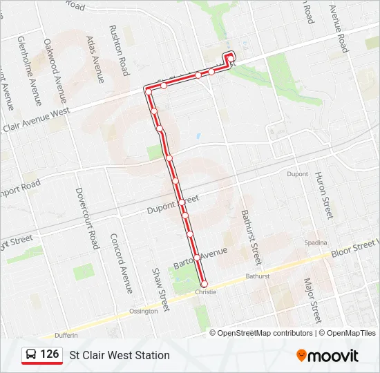 126 Bus Line Map