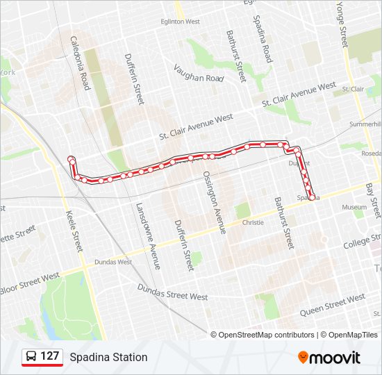 127 Bus Line Map