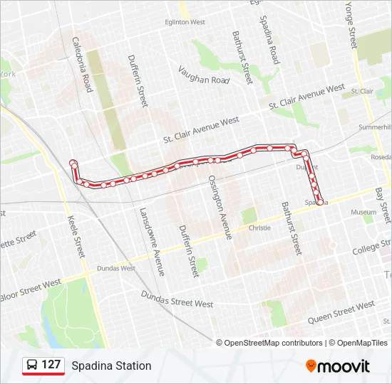 127 Bus Line Map