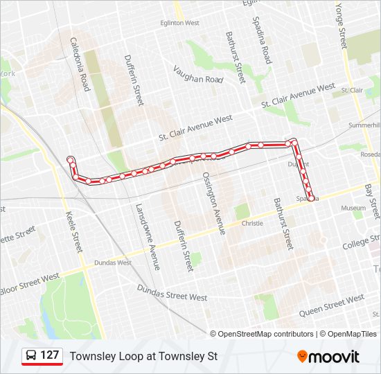 127 Bus Line Map