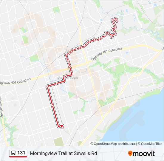 131 Bus Line Map