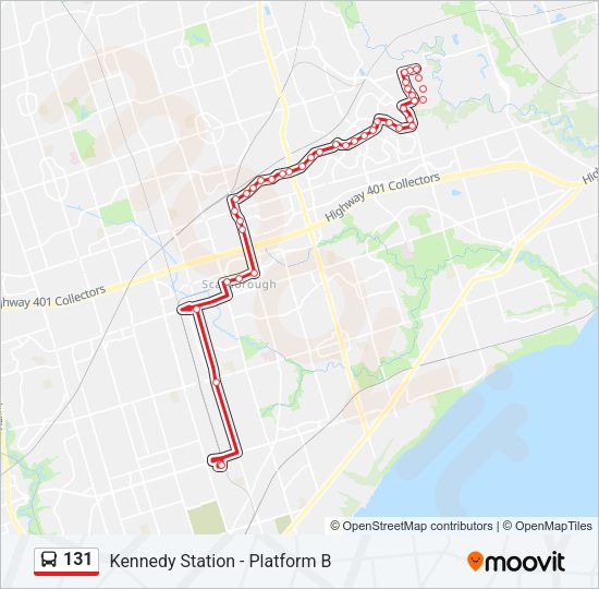 131 Bus Line Map