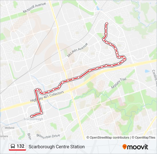 132 Bus Line Map