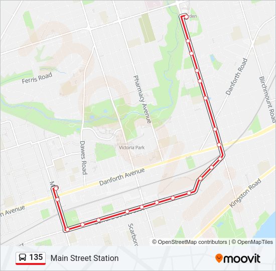 135 Bus Line Map