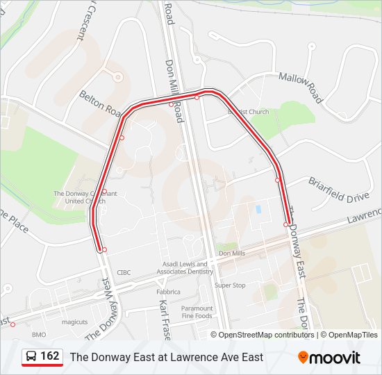 162 Bus Line Map