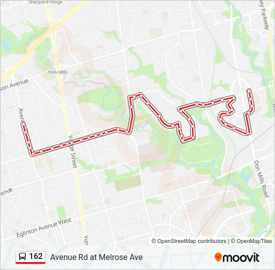 162 Bus Line Map