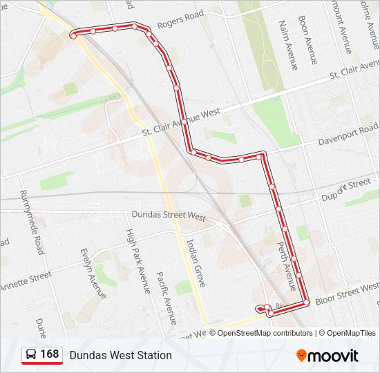 168 Bus Line Map