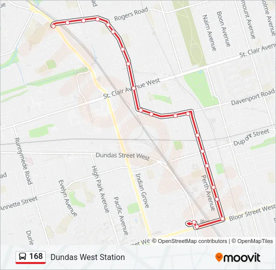 168 Bus Line Map