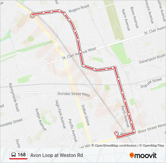 168 Bus Line Map