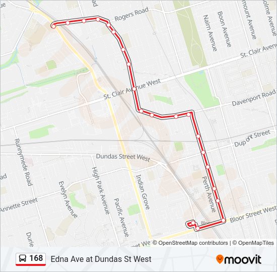 168 bus Line Map