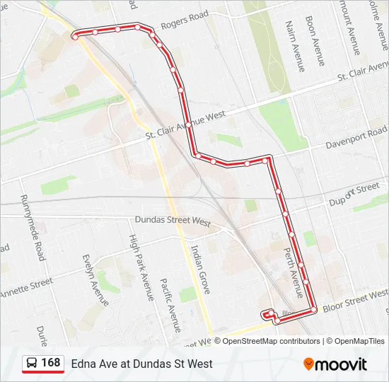168 Bus Line Map